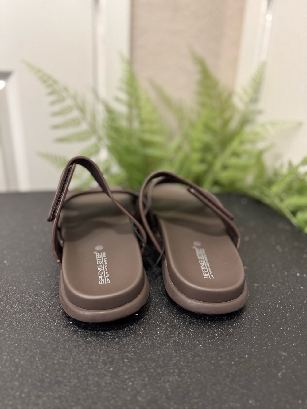 Spring Step Men’s Dark Brown Slingback Sandals